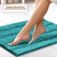 thumbnail image 5 of 3 Piece Bathroom Rugs Sets Thick Non Slip Soft Absorbent Bath Mat Set for Tub, Shower and Toilet (17"x24" + 20"x32" + 20"x24" U-Shaped, Teal), 5 of 9