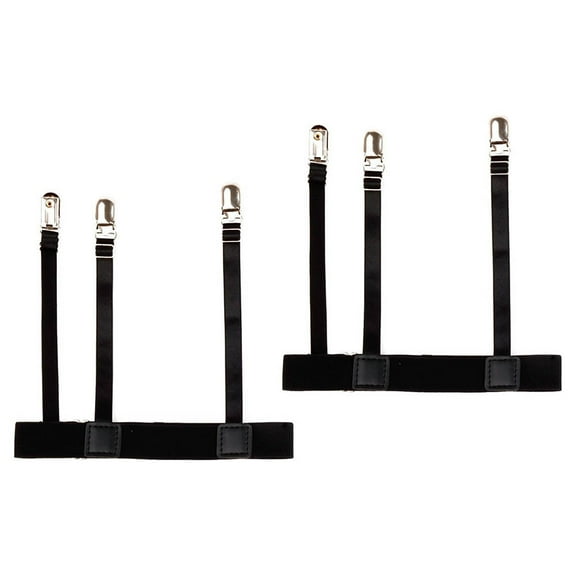 Baberdicy Belt Mens Shirt Clamps with Stay Non-Slip 1 Locking Pair Belt Adjustable Garters Locking Clamps