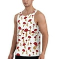 thumbnail image 2 of Gaeub Red Mushroom Men's Athletic Tank Top, Workout Sleeveless Shirts, Running Tank Tops for Gym, Running, Training - 4X-Large, 2 of 9