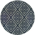 thumbnail image 4 of Oriental Weavers Marina Area Rug 3804B Navy Dotted Circles 7' 10" x 7' 10" Round, 4 of 5