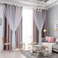 thumbnail image 2 of Labymos Decdeal 1PCS Star Curtains Hollow Style Sheer Colorful Double Layer Star Window Curtains for, 2 of 8