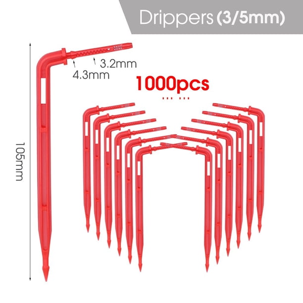 High-quality Automatic Drip Irrigation 4/7mm to 3/5mm Drip Arrow Red Transmitter Watering System Timer Controller for Pot Garden He Qiyong unisex