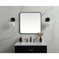 thumbnail image 3 of Elegant Decor Soft corner metal square mirror 24x24 inch in Black, 3 of 10