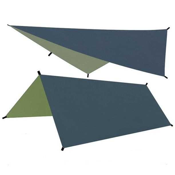 Bâche De Camping Imperméable – 3,4x2,7 M, Oxford Ripstop 210T, UV50+, Avec Piquets Et Cordes, Pour Hamac, Abri, Pique-nique