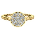 thumbnail image 4 of 0.24 CT TW Diamond Cluster Rope Shank Stackable Ring 18K Gold (G,VS), 4 of 5
