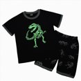 thumbnail image 3 of TOWED22 Baby Boy Clothes Toddler Boy Clothes Summer Outfits Dinosaur T-Shirt Pocket Short Pants Set(Grey,3-4 Y), 3 of 9