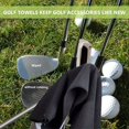 thumbnail image 4 of YOPTOP 3Pc Quick-Dry Microfiber Golf Towels  Tri-Fold Waffle Pattern  Carabiner Clip - Ultra-Fine  Contemporary  Easy-Care Set,Golf Towels,none, 4 of 6