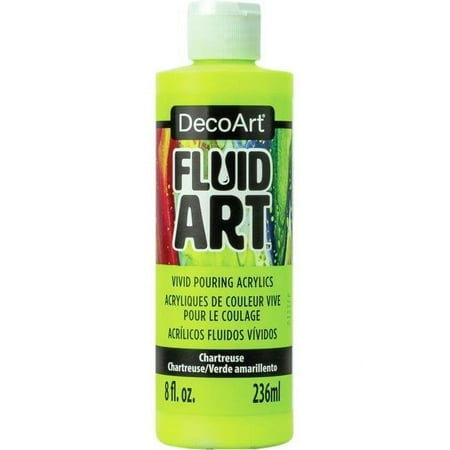 UPC: 0766218117878 | Deco Art DFA-09 Chartreuse Fluid Art Ready To Pour Acrylic Paint