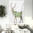 thumbnail image 3 of Antlers Decor Wall Hanging Tapestry, Designer Deer Illustration Elk Leave Greenery Garden Traditional Celebration, Bedroom Living Room Dorm Accessories, 40 X 60 Inches, by Ambesonne, 3 of 5