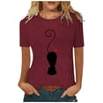 thumbnail image 1 of Blusas y camisas con estampado floral de cuello redondo y manga corta informales con estilo para primavera y verano para mujer OAVQHLG3B Store  lin121212, 1 of 3