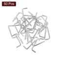 thumbnail image 3 of Unique Bargains 50 Pack L Shape Hooks, 5/8 Inch Right Angle Screw Hooks for Hanging, Silver, 3 of 7