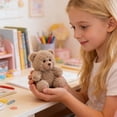thumbnail image 6 of Cute Bear Plush Doll Ornament, Ultra-Soft Stuffed Decor with Embroidered Detail, for Living Room Bedroom Desk, Gift for Girlfriend Classmate Birthday Graduation, Gray, 6 of 7