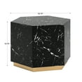 thumbnail image 6 of Weston Home Declan Faux Marble Coffee Table, Black, Hexagon, 6 of 6