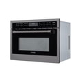 thumbnail image 2 of Pemberly Row 24" Black Stainless Steel Built-in Convection Microwave Oven, 2 of 6