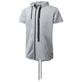 thumbnail image 4 of Ma Croix Mens Short Sleeve Longline Hoodie and Shorts Lightweight Activewear, 4 of 5