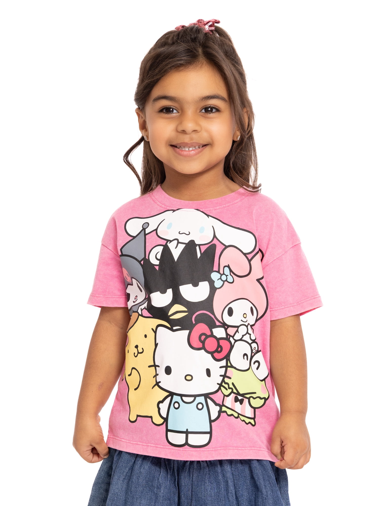 Hello Kitty and Friends Toddler Graphic Crewneck Tee, Sizes 12M-5T