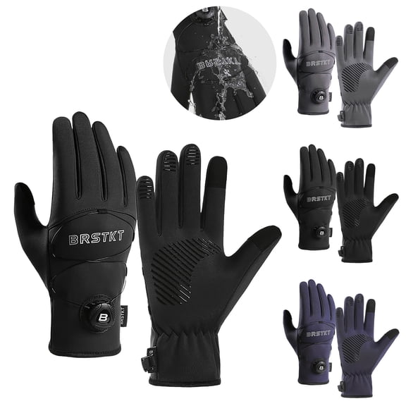 Hellosay Mens Ski Snow Warm Gloves Thermal Warm Touch Screen Gloves Christmas Gifts Black