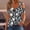 Tops-86Navy, variant on Xdegoge Blouses for Women V Neck Cold Shoulder Paint Splash Graphic Regular Fit Shirts Metal Detail Short Sleeve Tops Creative Casual Weekend Clothes