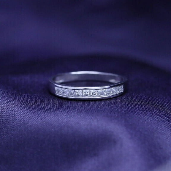 Silvago Jewel 14k White Gold Rings For Women - 1.8 Ct Lab Diamond Princess Cut Wedding Ring - Simple Bezel Set Rings For Women's - Classic Engagement Wedding Women's Rings - Girls Rings for Gifts