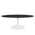 thumbnail image 1 of Coffee Table, Oval, Black White, Artificial Marble, Metal Steel, Modern Contemporary Mid-Century, Living Lounge Cafe Room Hotel Lobby Hospitality, 1 of 6