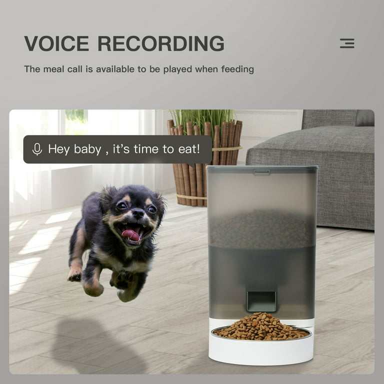 Tovendor Automatic Pet Feeder with 1080P Camera, 8L Large Food Dispenser  for pet and dog, 5G WiFi Connect 2-Way Audio APP Control Pet Timer Feeder