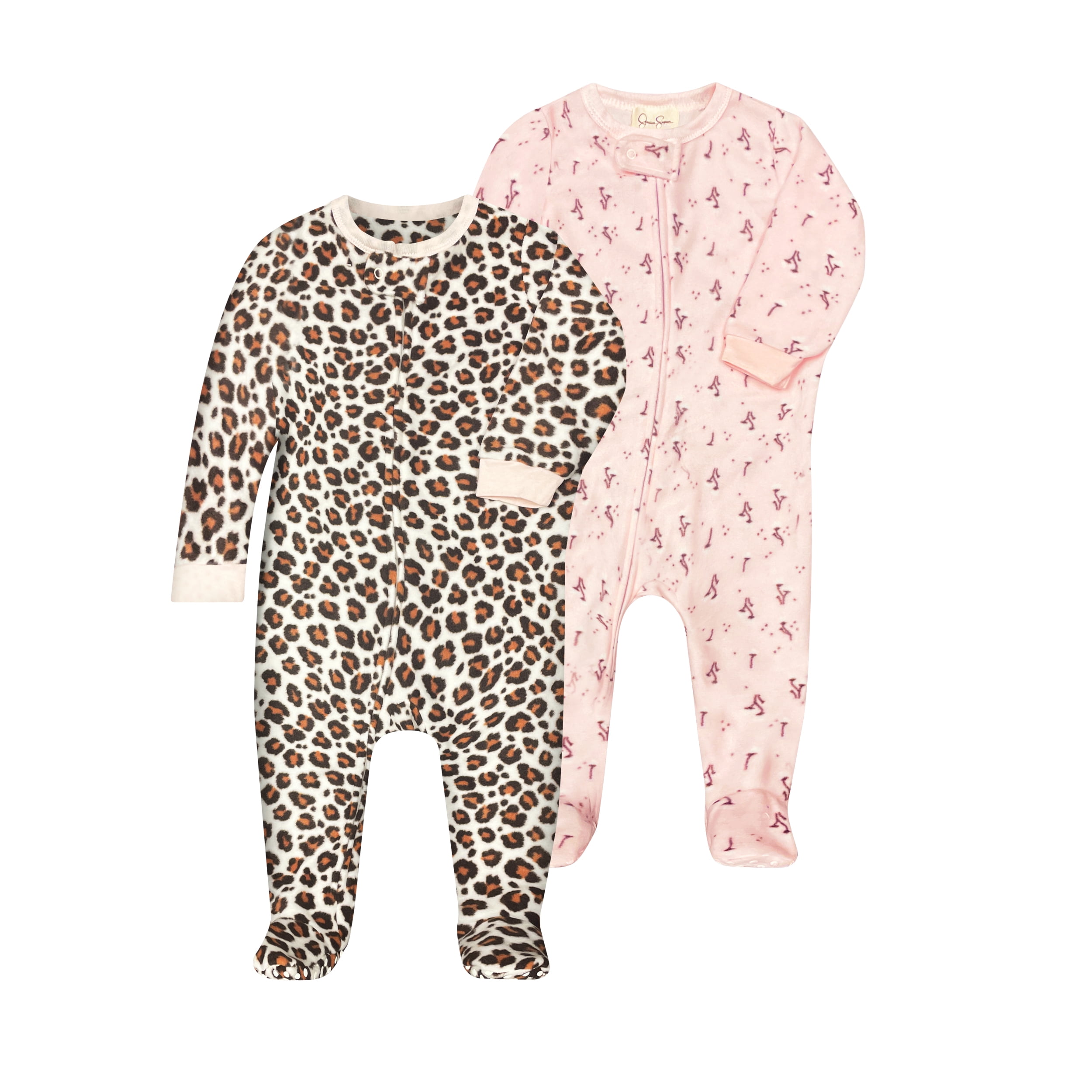 Jessica Simspon 2Pk Sleep And Play Girl Footed Baby Sleepers Pajamas Infants 1224 Months