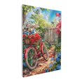 thumbnail image 2 of 12x18 inch Canvas Hanging Picture Flower Bike And Star Spangled Banner,Home Yard Decor Garden Accessory,Living Room,Bathroom,Garden,Study Wall Decor Poster,Funny Garden,Florists Prints Decor, 2 of 6