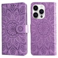 thumbnail image 4 of Funda tipo cartera GANGXUN para iPhone 15 Pro Max , diseño girasol, cuero PU, soporte, cierre magnético, tarjetero, 4 of 5