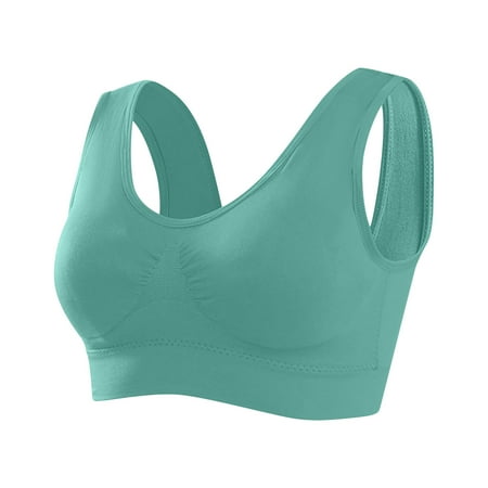 

Womens Plus Size Clearance $5 Women Seamless Sports Bra Wirefree Yoga Bra with Removable Pads