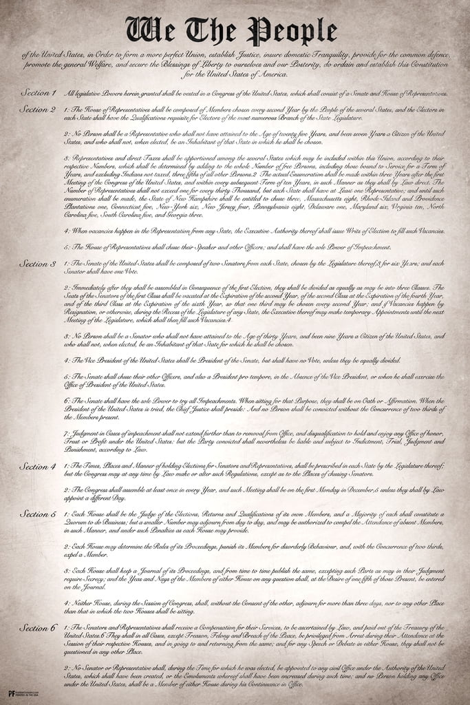 Constitution of The United States America Historical Document ...