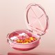 thumbnail image 3 of de pastilleros, bolsillo compacto a prueba de polvo, , 4 rejils, estuche de almacenamiento de medicamentos a prueba de agua, Rosado shamjiam Estuche de almacenamiento, 3 of 9