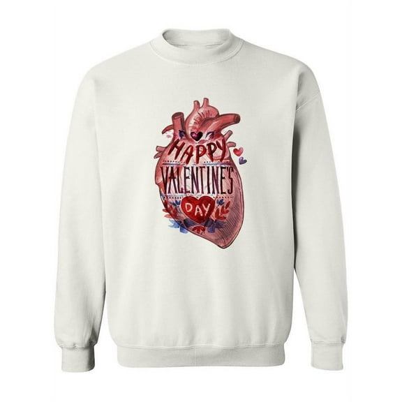 Happy Valentine's Day Design Sweatshirt Women -Image by Shutterstock, Female Medium
