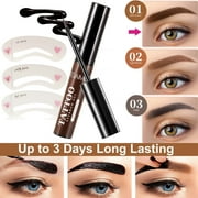 Elaimei Tattoo Eyebrow Gel Dark Brown,Semi Permanent Eyebrow Make Up,Waterproof,Smudge-Proof and Easy Peel-Off Tint Gel,Last Up to 3 Days