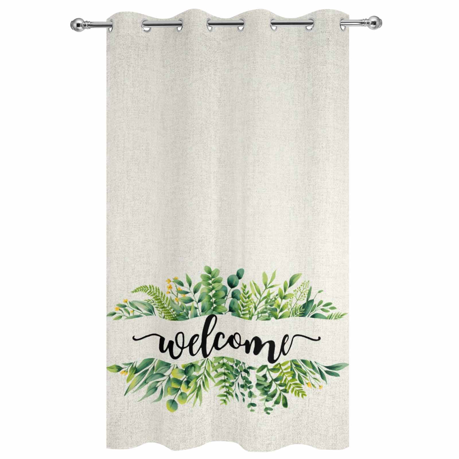 Outdoor Curtains for Patio Waterproof, Eucalyptus Leaves Outdoor Privacy Panels Grommet, Farmhouse Vintage Green Leaf Branches Blackout Outside Curtains for Porch/Cabana 54"x108", 1 Panel
