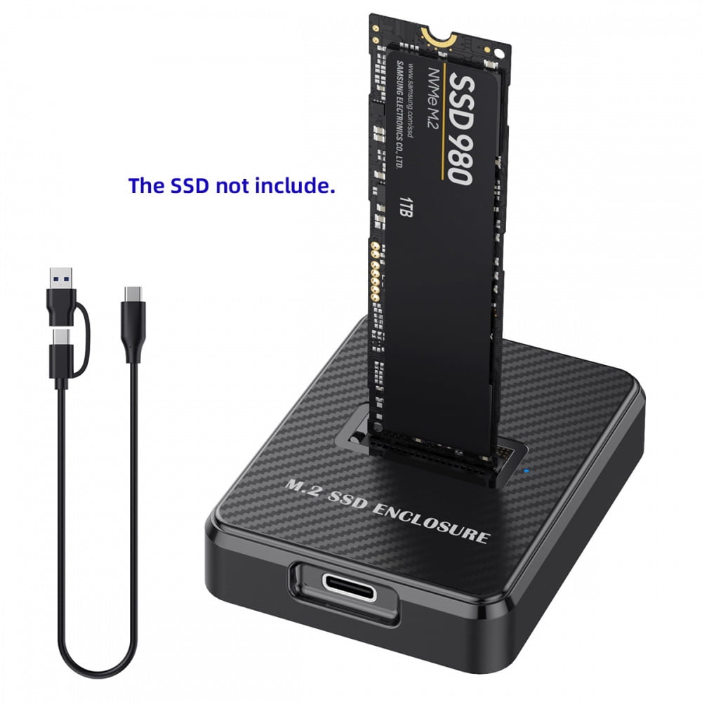 FVH USB 3.0 USB-C Type-C to NVME M-key M.2 NGFF SATA SSD Docking Vertical External PCBA Case Enclosure RTL9210B Chipset