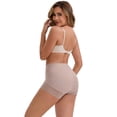 thumbnail image 2 of DARING DIVA High-Waisted Butt Lifting Underwear Seamless Panties L Light Brown, 2 of 6
