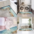 thumbnail image 6 of Anti-Fatigue Kitchen Rug Set of 2 Summer Star Sea Beach Green Cushioned Kitchen Floor Mat, Standing Mat Waterproof Non-Slip Kitchen Mats and Rugs PVC Ergonomic Comfort Foam Rug for Kitchen, 6 of 6