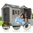 thumbnail image 4 of Lifetime Polyethylene Outdoor Storage Shed, 106.5 Sq. ft., 15' x 8', Two Double Door Entries (60079), 4 of 12