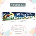 thumbnail image 2 of Winter Theme Christmas Banner Snowy Scene Xmas Banner Santa Sleigh Reindeer Pattern Holiday Banner for Christmas Party Winter Celebration Holiday Decoration, 2 of 9