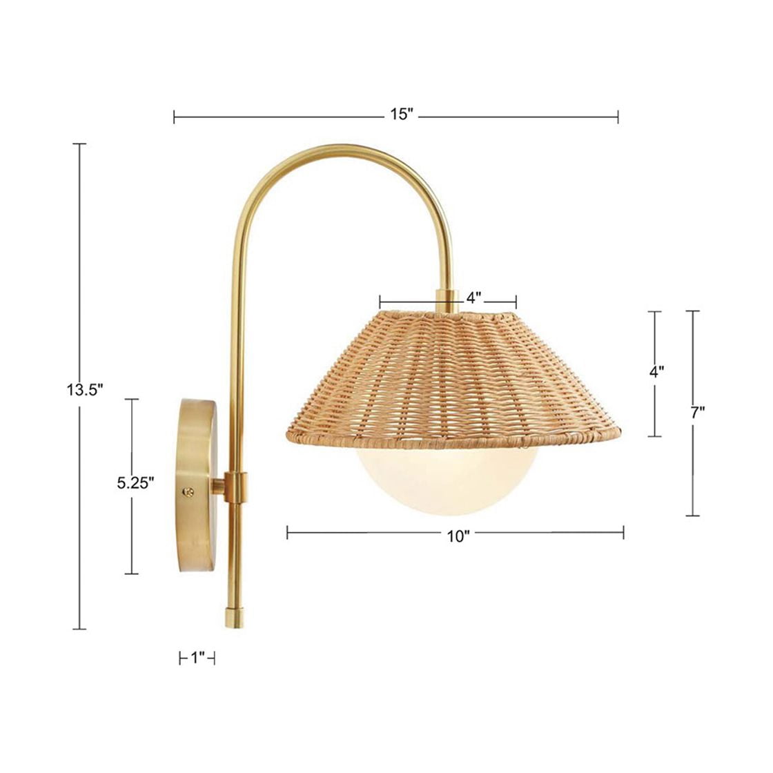 Rattan Weave Wall Sconce