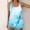 002Light Blue, variant on Generic Women Plus Size Swim Suits Printing Modest Ruched Swimsuits Two Piece Tankini Tops with Shorts Swimwear
