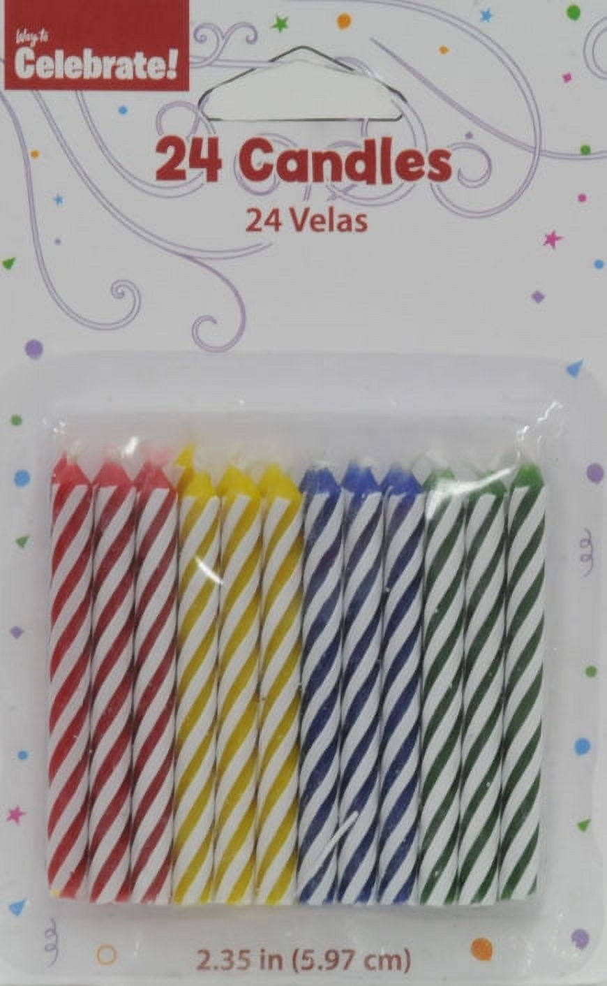 Way to Celebrate Primary Color Candles