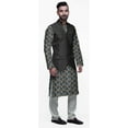 thumbnail image 2 of Atasi Printed Kurta Pajama Jacket Set Mandarin Collar Traditional Ethnic Shirt, 2 of 5