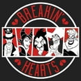 thumbnail image 2 of Junior's Disney Villains Valentine's Day Breakin' Hearts Festival Muscle Graphic Tee Charcoal Large, 2 of 4