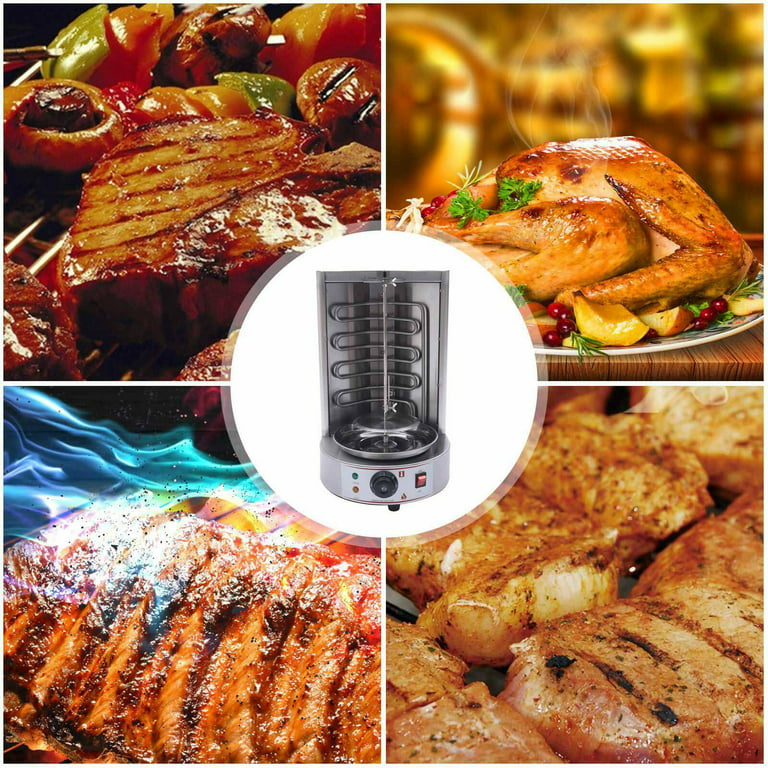 Double-layer Electric Barbecue Machine Household Small Baking Machine  Electric Grills 360 ° Automatic Rotary Barbecue Machine