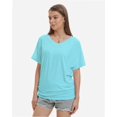 thumbnail image 4 of Women's V-Neck Tunic Top - Short Sleeve Ruched Blouse with Side Shirring, Casual T-Shirt Style Shirt, 4 of 4