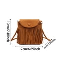 thumbnail image 3 of gcong Trendsetter Messenger Bag Fringe Crossbody Compact Square Design for Daily Commute Use, 3 of 6