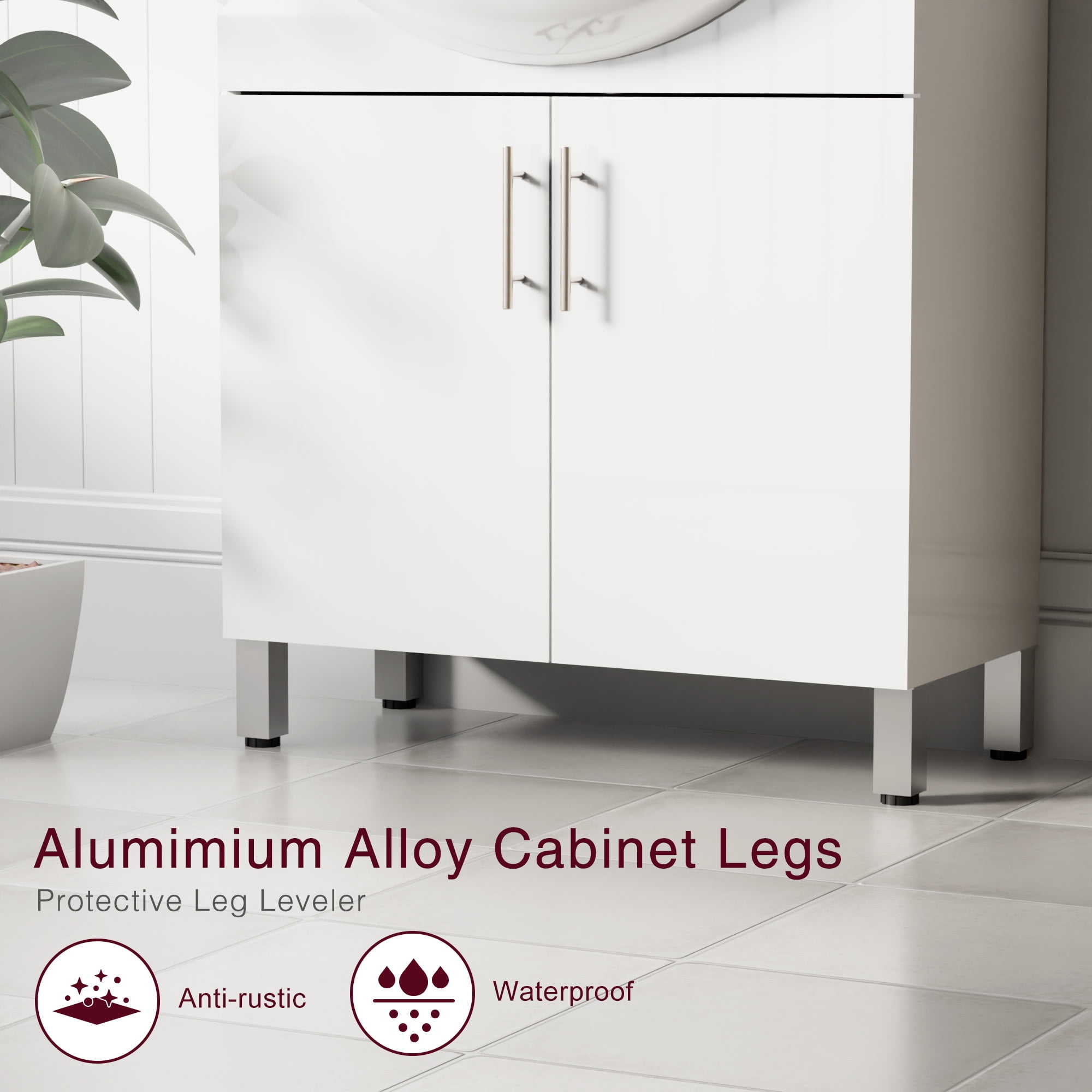 Eclife 30" Freestanding Single Bathroom Vanity with Euro Ceramic Sink and Faucet