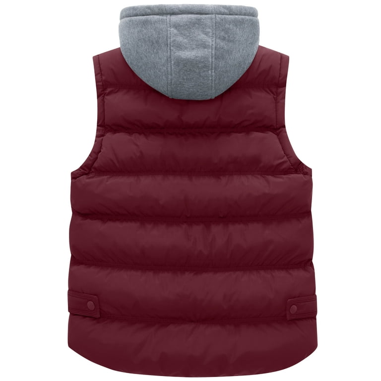 Wine colored puffer vest cheap