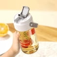 thumbnail image 4 of Botella de agua de plástico con pajita, vaso infusor a prueba de fugas | Asa de transporte, hidratación portátil | Libre de BPA, irrompible, ideal para la escuela, 4 of 6
